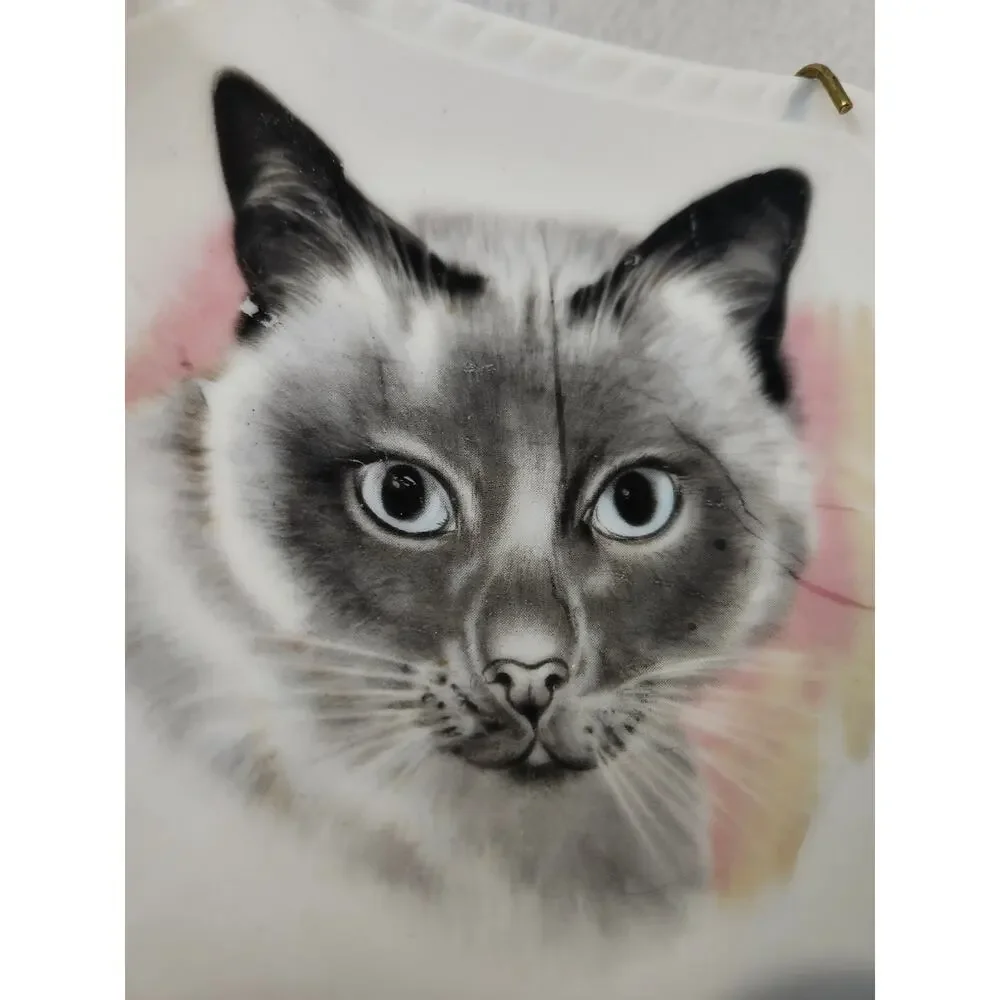 Chadwick Siamese Hanging Cat Plate Wall Decor Japan Vintage Gray
